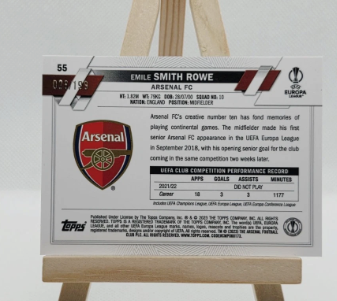 2022-23 Topps Chrome Uefa Club Competitions Emile Smith Rowe #55 /199