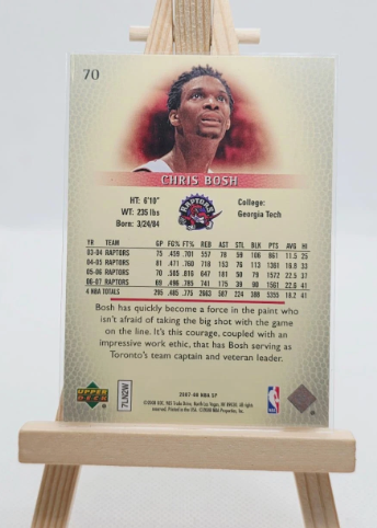 Chris Bosh Basketball Trading Card - SP Authentic 2007 Raptors