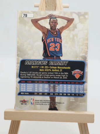 1999-00 Marcus Camby New York Knicks Trading Card