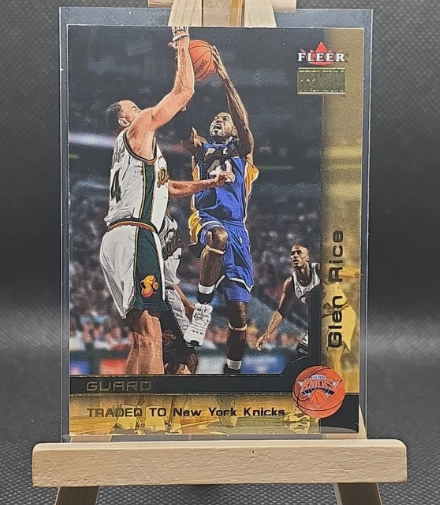 1999 Fleer Glen Rice Basketball Card - New York Knicks Edition
