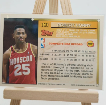 1993 Topps Robert Horry Basketball Card - Houston Rockets