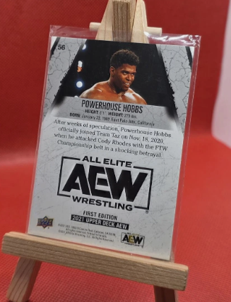 Powerhouse Hobbs AEW Wrestling Trading Card First Edition 2021