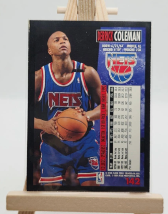 1994/95 Fleer Derrick Coleman Basketball Card - New Jersey Nets #44