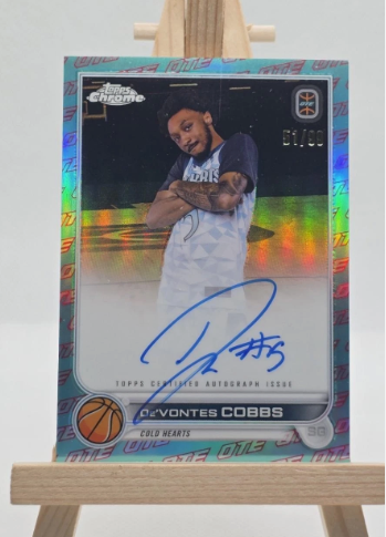 2023 Topps Overtime #CA-DC1 De'Vontes Cobbs Blue Autograph /99 SP