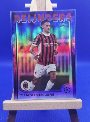 Tijjani Reijnders Topps UCC 2024-25 Purple Refractor Ac Milan /299