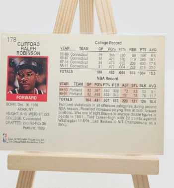 Cliff Robinson NBA Trading Card - Portland Trail Blazers - Vintage 1991
