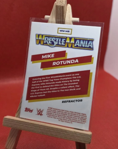 Mike Rotunda Wrestlemania Refractor Trading Card WWE Topps Chrome